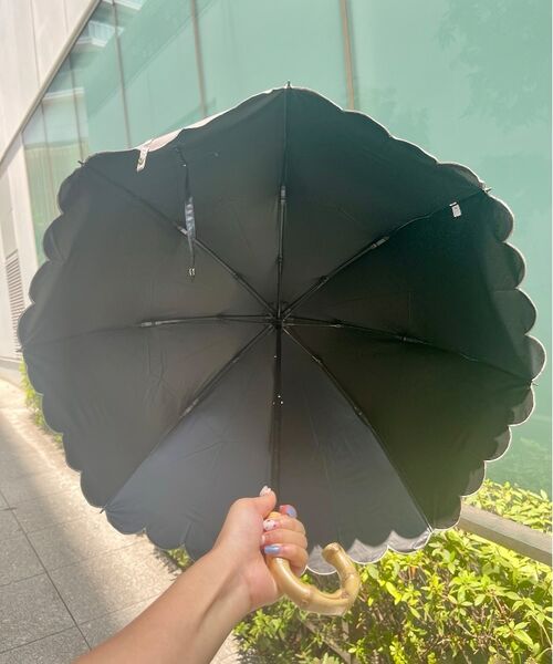 ESPERANZA / エスペランサ 傘 | 遮光率100％2段折傘 晴雨兼用 日傘 スカラップ | 詳細8