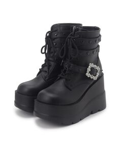 ESPERANZA / エスペランサ ブーツ（ショート丈） | 厚底ハート付きキラキラベルトブーツ