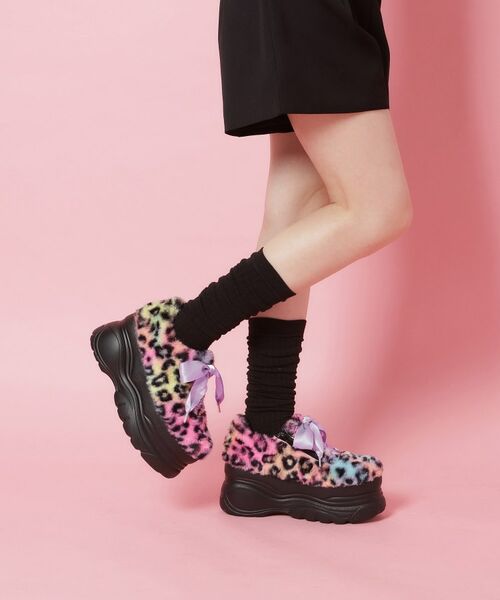 ESPERANZA / エスペランサ スニーカー | サテンリボンレースアップ厚底スニーカー(ピンク(472))