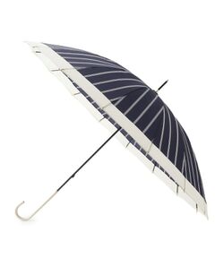 16本骨切り継ぎストライプ 雨傘 日傘 遮光 レイン 長傘