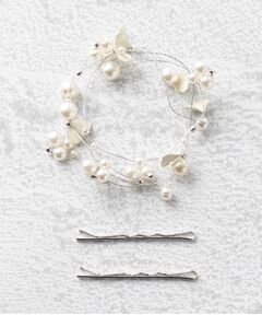 ESPERANZA / エスペランサ ヘアアクセサリー | Classy GARDEN freely arrange wire フラワー ペタル フェイクパール ビーズ アメピン