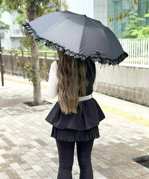 ESPERANZA / エスペランサ 傘 | 完全遮光 遮光率100％ 晴雨兼用日傘 リボン折りたたみ傘 | 詳細6