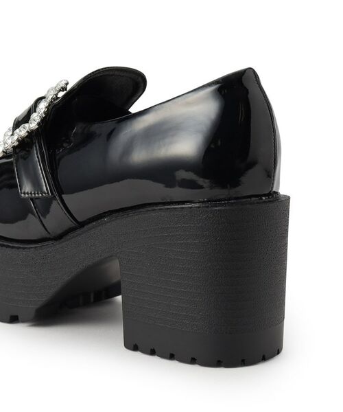 ESPERANZA / エスペランサ パンプス | 厚底キラキラストーンバックル ローファーパンプス | 詳細18