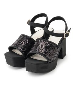 ESPERANZA / エスペランサ サンダル | 【ラク盛り／サンダル】リピーター続出／脚長美脚　スパンコール厚底サンダル