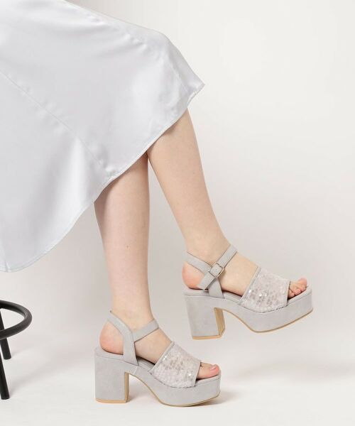 ESPERANZA / エスペランサ サンダル | 【ラク盛り／サンダル】リピーター続出／脚長美脚　スパンコール厚底サンダル | 詳細13