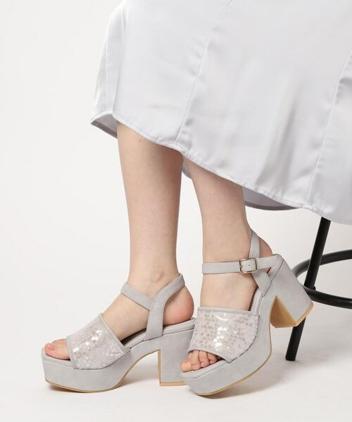 ESPERANZA / エスペランサ サンダル | 【ラク盛り／サンダル】リピーター続出／脚長美脚　スパンコール厚底サンダル | 詳細14