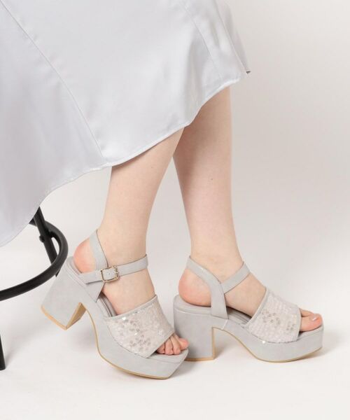ESPERANZA / エスペランサ サンダル | 【ラク盛り／サンダル】リピーター続出／脚長美脚　スパンコール厚底サンダル | 詳細15