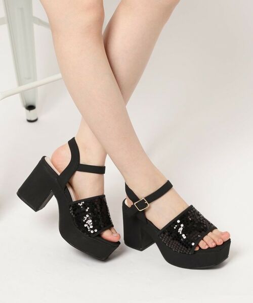 ESPERANZA / エスペランサ サンダル | 【ラク盛り／サンダル】リピーター続出／脚長美脚　スパンコール厚底サンダル | 詳細18