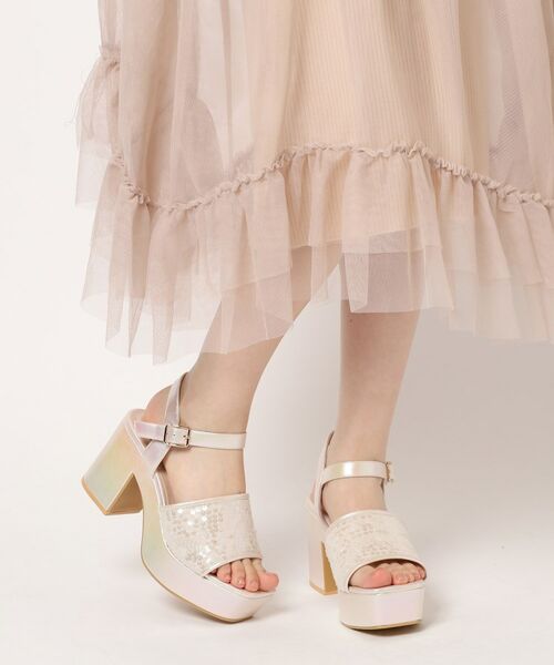 ESPERANZA / エスペランサ サンダル | 【ラク盛り／サンダル】リピーター続出／脚長美脚　スパンコール厚底サンダル | 詳細19