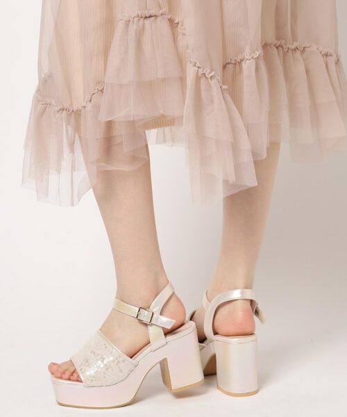 ESPERANZA / エスペランサ サンダル | 【ラク盛り／サンダル】リピーター続出／脚長美脚　スパンコール厚底サンダル | 詳細20