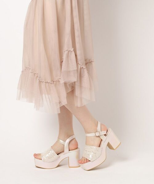 ESPERANZA / エスペランサ サンダル | 【ラク盛り／サンダル】リピーター続出／脚長美脚　スパンコール厚底サンダル | 詳細21