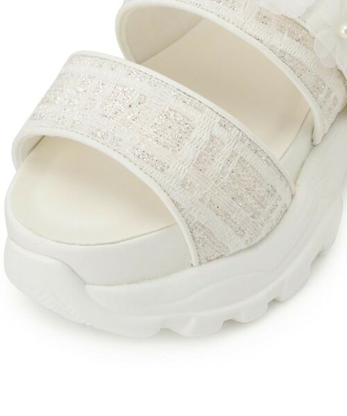 ESPERANZA / エスペランサ サンダル | ツイード風フラワーベルトスポサン | 詳細13