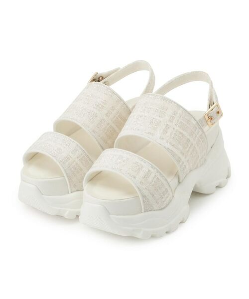 ESPERANZA / エスペランサ サンダル | ツイード風フラワーベルトスポサン | 詳細15