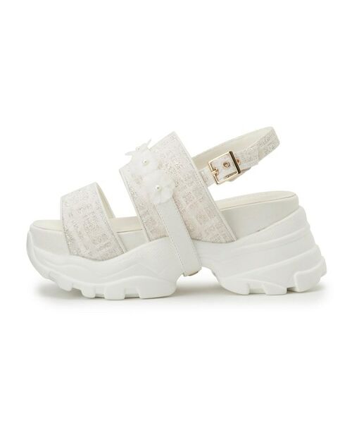 ESPERANZA / エスペランサ サンダル | ツイード風フラワーベルトスポサン | 詳細2