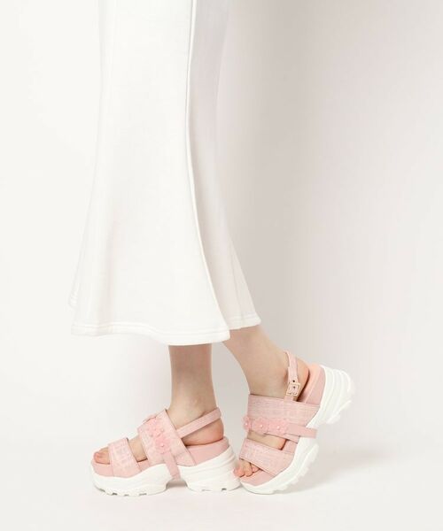 ESPERANZA / エスペランサ サンダル | ツイード風フラワーベルトスポサン | 詳細20