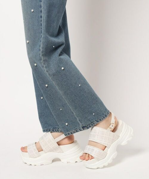 ESPERANZA / エスペランサ サンダル | ツイード風フラワーベルトスポサン | 詳細23