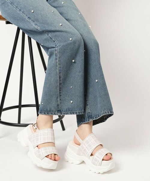 ESPERANZA / エスペランサ サンダル | ツイード風フラワーベルトスポサン | 詳細24