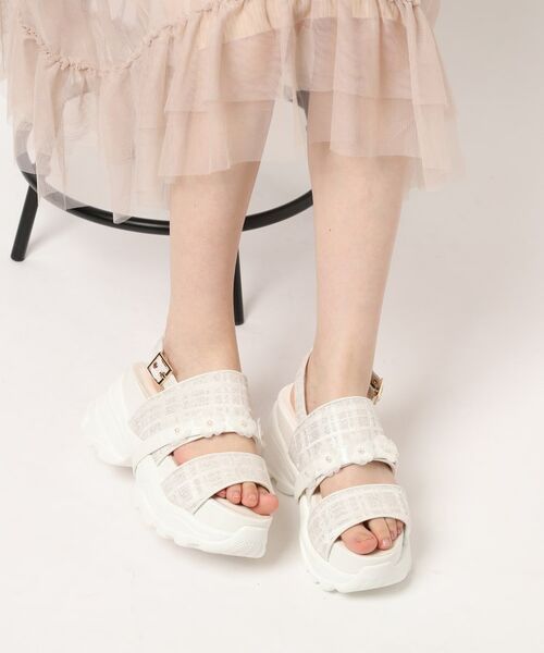 ESPERANZA / エスペランサ サンダル | ツイード風フラワーベルトスポサン | 詳細26