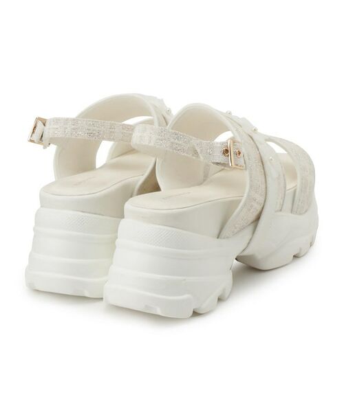 ESPERANZA / エスペランサ サンダル | ツイード風フラワーベルトスポサン | 詳細5