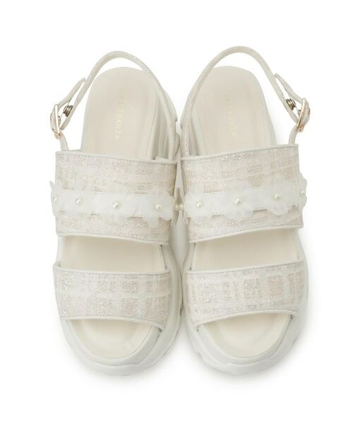 ESPERANZA / エスペランサ サンダル | ツイード風フラワーベルトスポサン | 詳細6