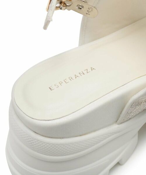 ESPERANZA / エスペランサ サンダル | ツイード風フラワーベルトスポサン | 詳細9