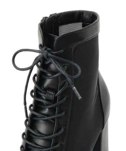 ESPERANZA / エスペランサ ブーツ（ショート丈） | 【ラク盛り／ブーサン】リピーター続出／脚長美脚　オープントゥレースアップショートブーツ | 詳細11