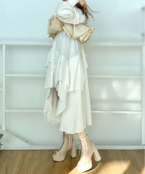 ESPERANZA / エスペランサ ブーツ（ショート丈） | 【ラク盛り／ブーサン】リピーター続出／脚長美脚　オープントゥレースアップショートブーツ | 詳細26