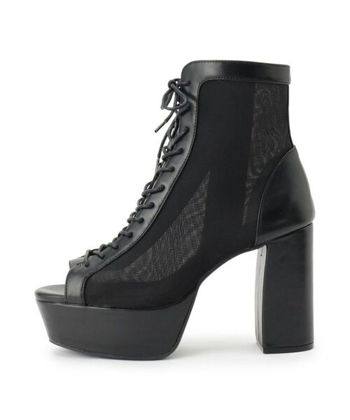 ESPERANZA / エスペランサ ブーツ（ショート丈） | 【ラク盛り／ブーサン】リピーター続出／脚長美脚　オープントゥレースアップショートブーツ | 詳細3