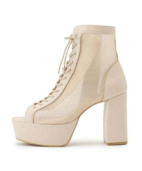 ESPERANZA / エスペランサ ブーツ（ショート丈） | 【ラク盛り／ブーサン】リピーター続出／脚長美脚　オープントゥレースアップショートブーツ | 詳細5