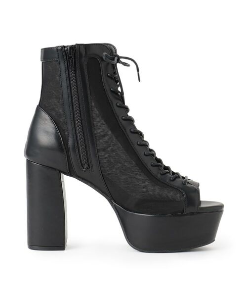 ESPERANZA / エスペランサ ブーツ（ショート丈） | 【ラク盛り／ブーサン】リピーター続出／脚長美脚　オープントゥレースアップショートブーツ | 詳細6