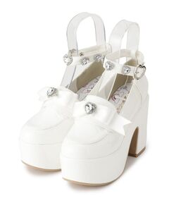 ESPERANZA / エスペランサ パンプス | 厚底リボン付き3WAYキラキラパンプス