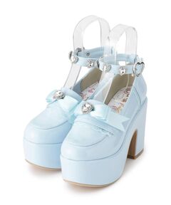 ESPERANZA / エスペランサ パンプス | 厚底リボン付き3WAYキラキラパンプス