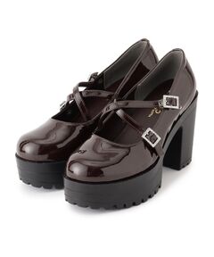 ESPERANZA / エスペランサ パンプス | 厚底キラキラダブルストラップパンプス