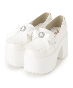 ESPERANZA / エスペランサ パンプス | 厚底リボン付きフリルパンプス