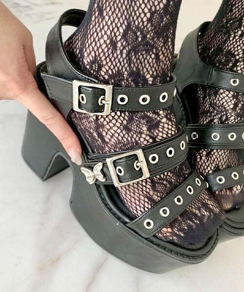 ESPERANZA / エスペランサ サンダル | 厚底バタフライ付ベルトサンダル | 詳細17