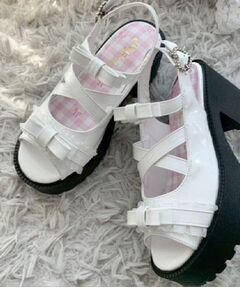 ESPERANZA / エスペランサ サンダル | 厚底レース付きリボンベルトサンダル