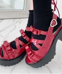 ESPERANZA / エスペランサ サンダル | 厚底レース付きリボンベルトサンダル