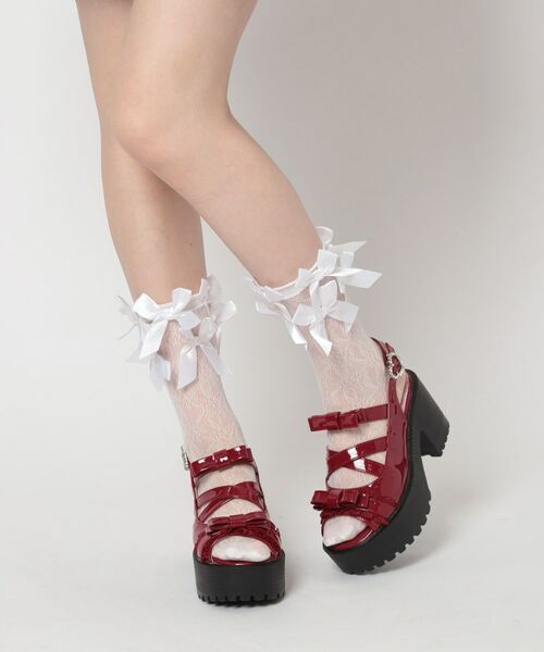 ESPERANZA / エスペランサ サンダル | 厚底レース付きリボンベルトサンダル | 詳細25