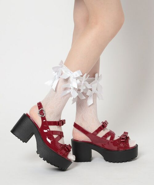 ESPERANZA / エスペランサ サンダル | 厚底レース付きリボンベルトサンダル | 詳細26