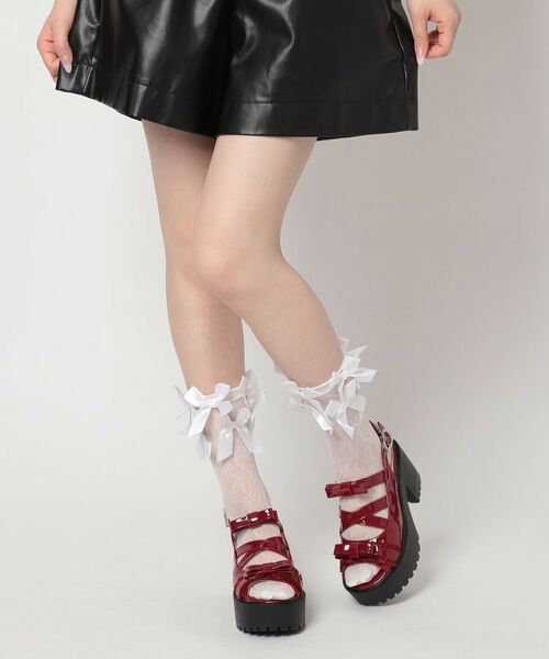ESPERANZA / エスペランサ サンダル | 厚底レース付きリボンベルトサンダル | 詳細27