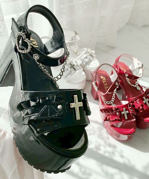 ESPERANZA / エスペランサ サンダル | 厚底ハートチェ―ン付き十字架サンダル | 詳細25