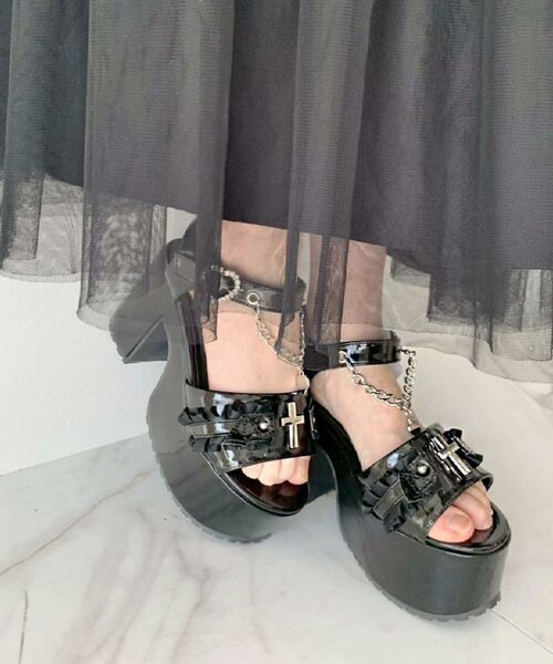 ESPERANZA / エスペランサ サンダル | 厚底ハートチェ―ン付き十字架サンダル | 詳細27