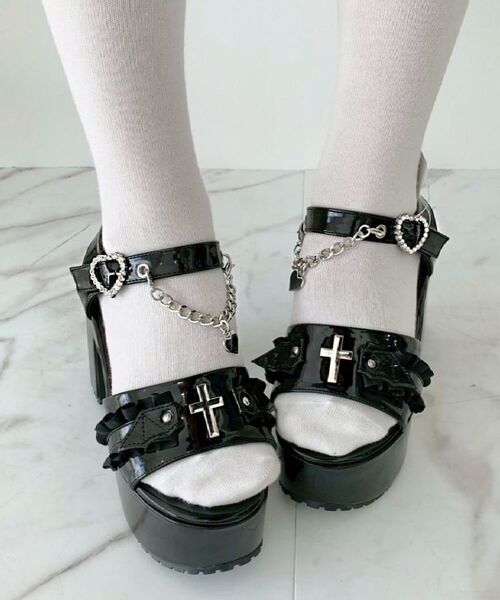 ESPERANZA / エスペランサ サンダル | 厚底ハートチェ―ン付き十字架サンダル | 詳細28