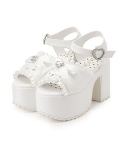 ESPERANZA / エスペランサ サンダル | 地雷系 厚底リボンレースアップサンダル