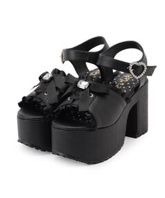 ESPERANZA / エスペランサ サンダル | 地雷系 厚底リボンレースアップサンダル