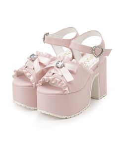 ESPERANZA / エスペランサ サンダル | 地雷系 厚底リボンレースアップサンダル