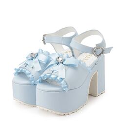 ESPERANZA / エスペランサ サンダル | 地雷系 厚底リボンレースアップサンダル