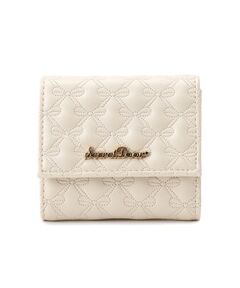 ESPERANZA / エスペランサ 財布・コインケース・マネークリップ | リボン総柄刺繍三つ折り財布 ウォレット ミニウォレット