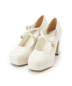 ESPERANZA / エスペランサ パンプス | クロスダブルバックル厚底パンプス 結婚式二次会 パーティー 25SS