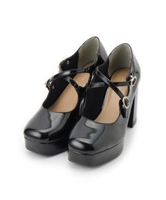 ESPERANZA / エスペランサ パンプス | クロスダブルバックル厚底パンプス 結婚式二次会 パーティー 25SS